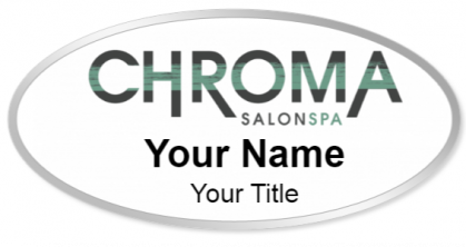 Custom name badges for Chroma Salon Spa