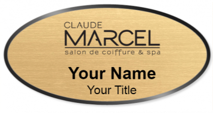 Custom name badges for Claude Marcell Salon and Spa