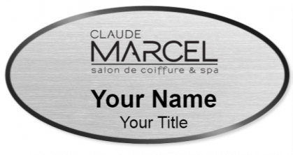 Custom name badges for Claude Marcell Salon and Spa