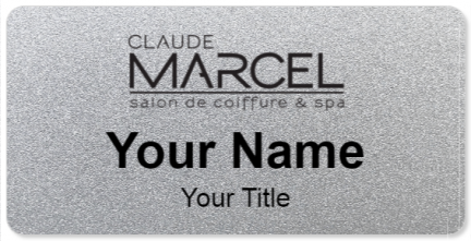 Custom name badges for Claude Marcell Salon and Spa