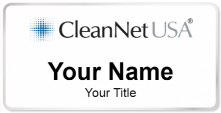 Custom name badges for CleanNet USA