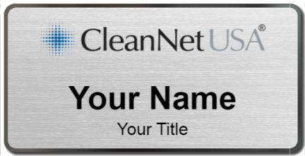 Custom name badges for CleanNet USA