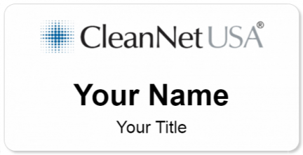 Custom name badges for CleanNet USA