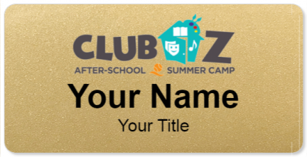 Custom name badges for Club Z After School and Summer Camp