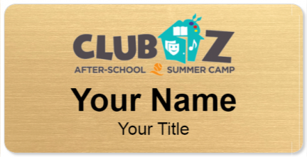 Custom name badges for Club Z After School and Summer Camp