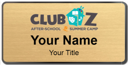 Custom name badges for Club Z After School and Summer Camp