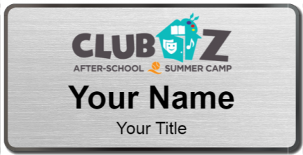Custom name badges for Club Z After School and Summer Camp