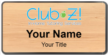Custom name badges for Blub Z In Home Tutoring