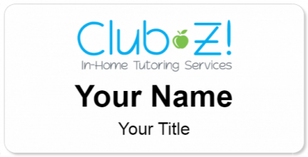 Custom name badges for Blub Z In Home Tutoring