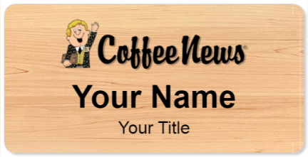 Custom name badges for Coffee News