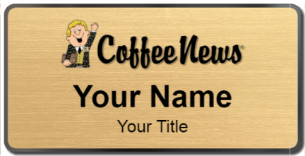 Custom name badges for Coffee News