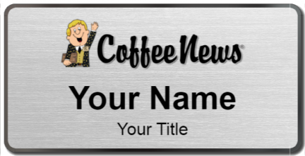 Custom name badges for Coffee News