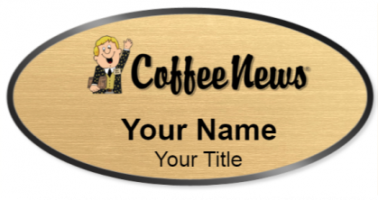Custom name badges for Coffee News