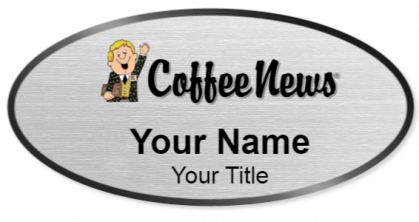 Custom name badges for Coffee News