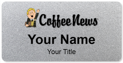 Custom name badges for Coffee News