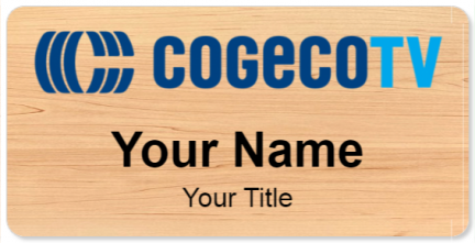Custom name badges for Cogecotv