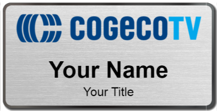 Custom name badges for Cogecotv