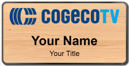 Custom name badges for Cogecotv