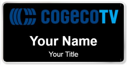 Custom name badges for Cogecotv