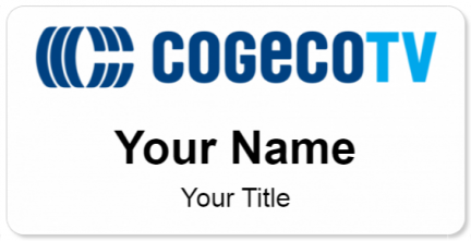 Custom name badges for Cogecotv