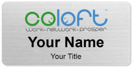Custom name badges for Coloft