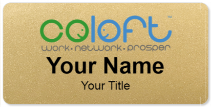 Custom name badges for Coloft