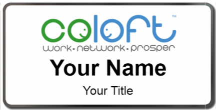 Custom name badges for Coloft