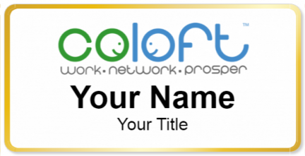 Custom name badges for Coloft