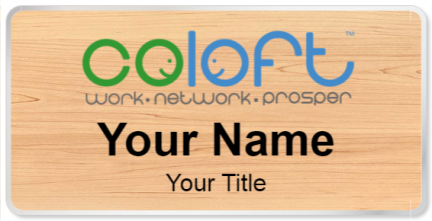 Custom name badges for Coloft