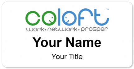 Custom name badges for Coloft