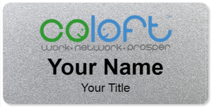 Custom name badges for Coloft