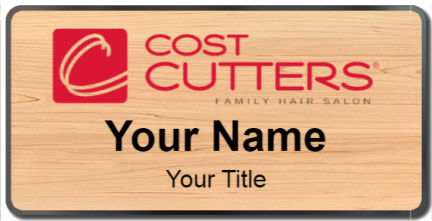 Custom name badges for Cost Cutter Family Hair Salon