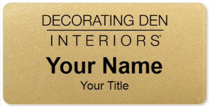 Custom name badges for Decorating Den