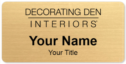 Custom name badges for Decorating Den