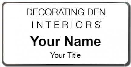 Custom name badges for Decorating Den