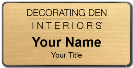 Custom name badges for Decorating Den