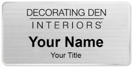 Custom name badges for Decorating Den