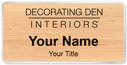 Custom name badges for Decorating Den