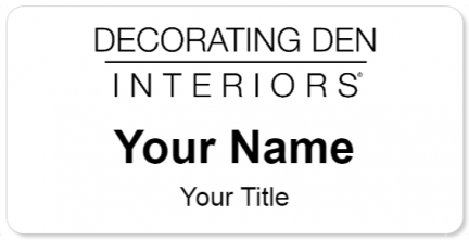 Custom name badges for Decorating Den