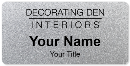 Custom name badges for Decorating Den