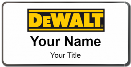 Custom name badges for Dewalt