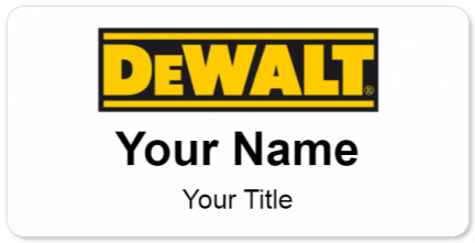 Custom name badges for Dewalt