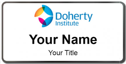 Custom name badges for Doherty Institute