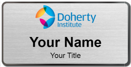 Custom name badges for Doherty Institute