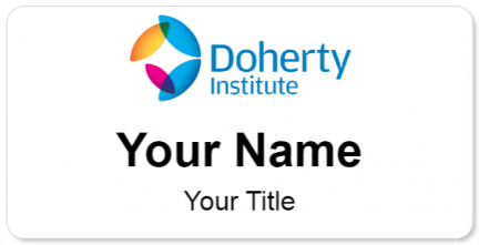Custom name badges for Doherty Institute