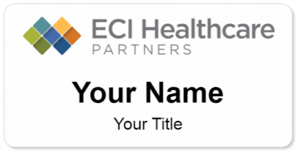 Custom name badges for ECI Healthcare Partners