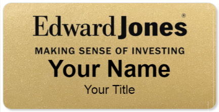 Custom name badges for Edward Jones Black Logo