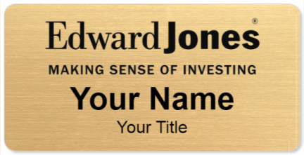 Custom name badges for Edward Jones Black Logo
