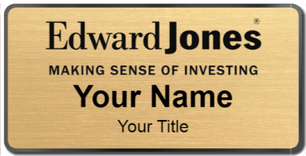 Custom name badges for Edward Jones Black Logo