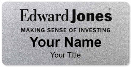 Custom name badges for Edward Jones Black Logo